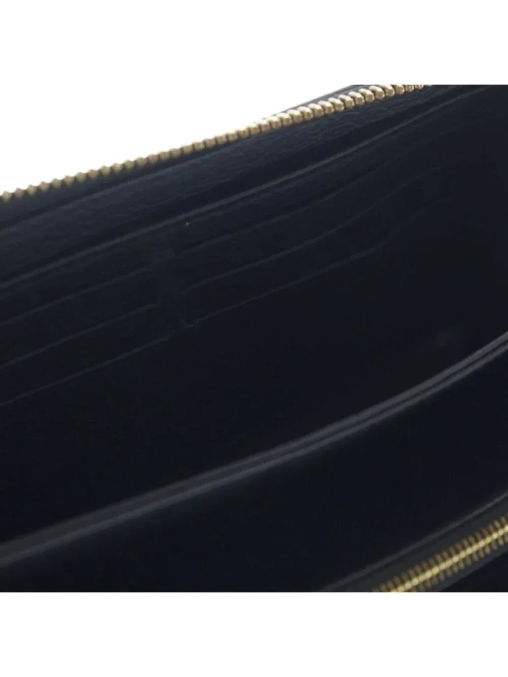 Louis Vuitton Monogram Empreinte Zippy Wallet Card Case Black Bicolor Gold